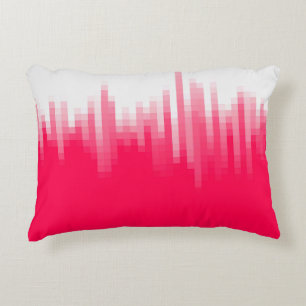 Torch Red and White Decorative Cushion