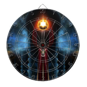 Torch Stone Tower Fractal Art Dartboard