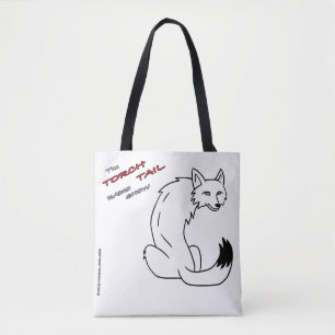 Torch Tail & Leaping Coyote on a Tote Bag
