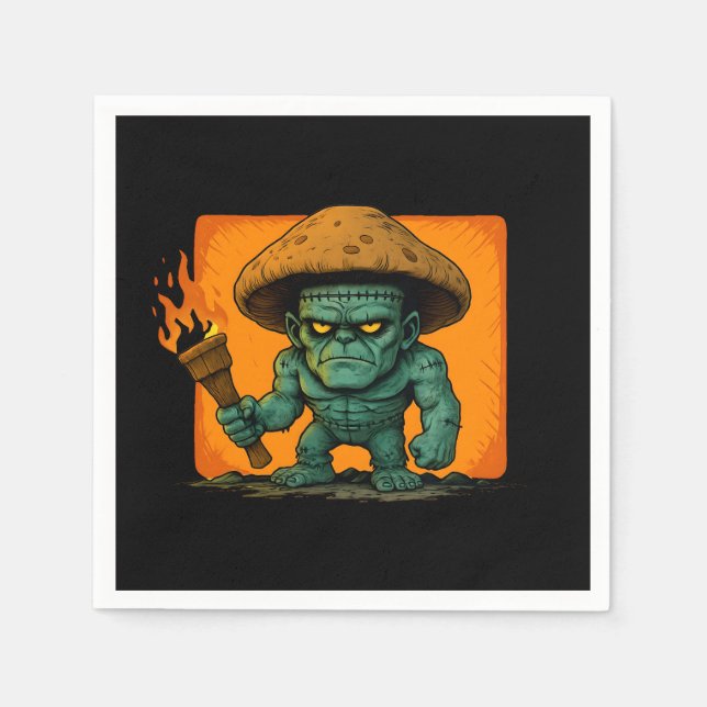 Torch & Temper – Mushroom Beast Design Napkin (Front)