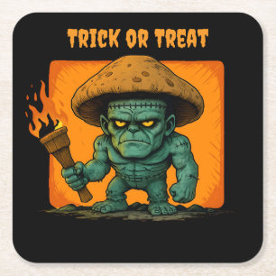 Torch & Temper-Mushroom Beast Square Paper Coaster