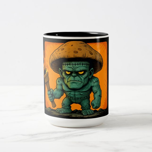 Torch & Temper-Mushroom Beast Two-Tone Coffee Mug (Center)