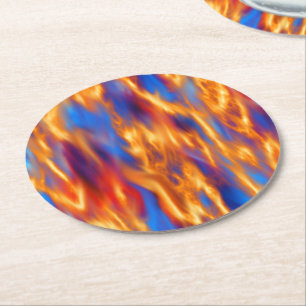 Torched by Kenneth Yoncich Round Paper Coaster