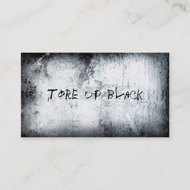 Tore Up [black] Business Cards (Front)