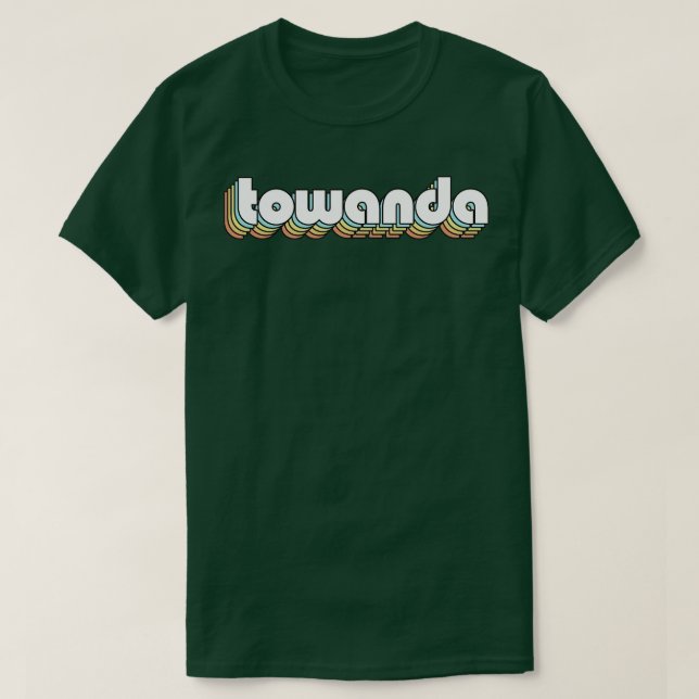 ToRetro Rainbow Typography Faded Style T-Shirt (Design Front)