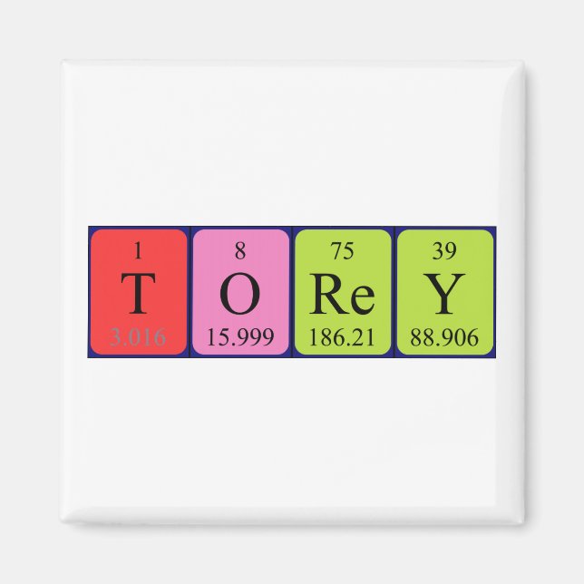 Torey periodic table name magnet (Front)