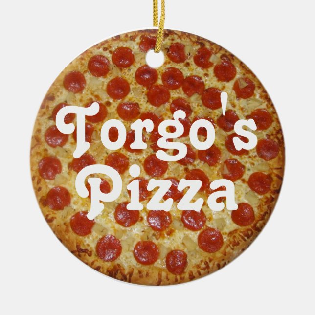 Torgo's Pizza Ceramic Ornament (Front)