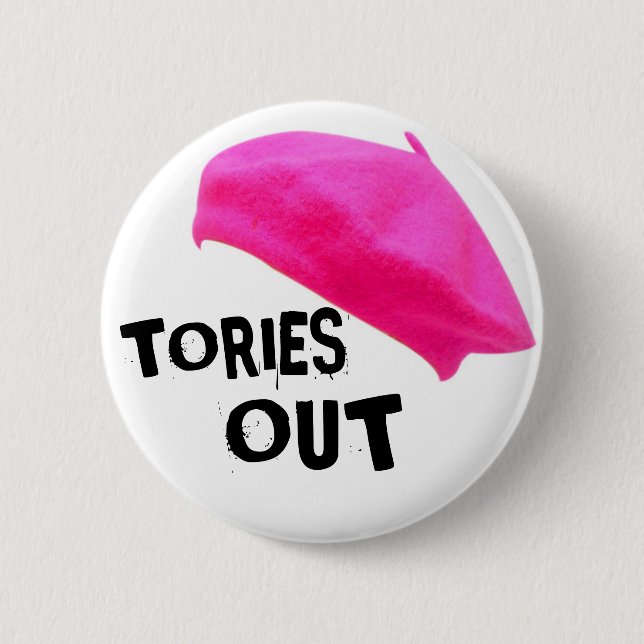 Tories Out 6 Cm Round Badge (Front)