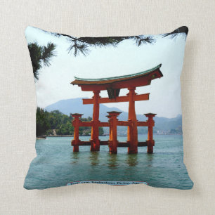 Torii gate, Itsukushima Shrine, Japan Cushion