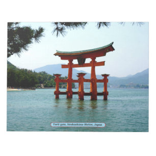 Torii gate, Itsukushima Shrine, Japan Notepad
