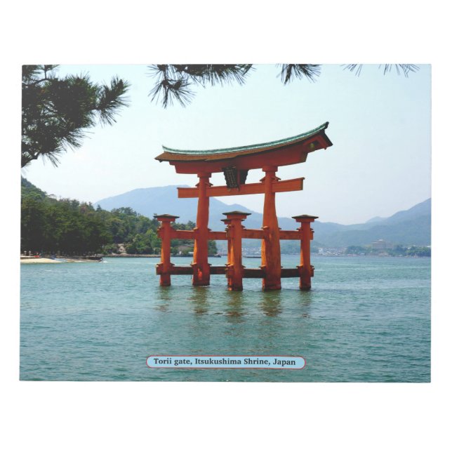 Torii gate, Itsukushima Shrine, Japan Notepad (Front)