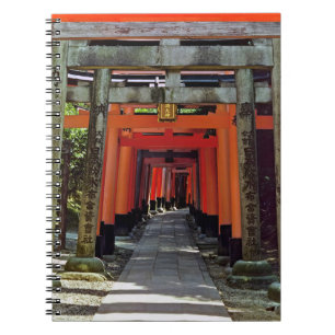 Torii gates - Kyoto, Japan, Asia Notebook