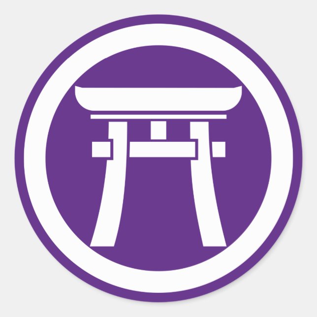 Torii in a circle classic round sticker (Front)