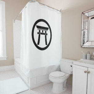 Torii in a circle shower curtain
