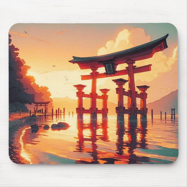 Torii of the Rising Light Mouse Pad (Front)