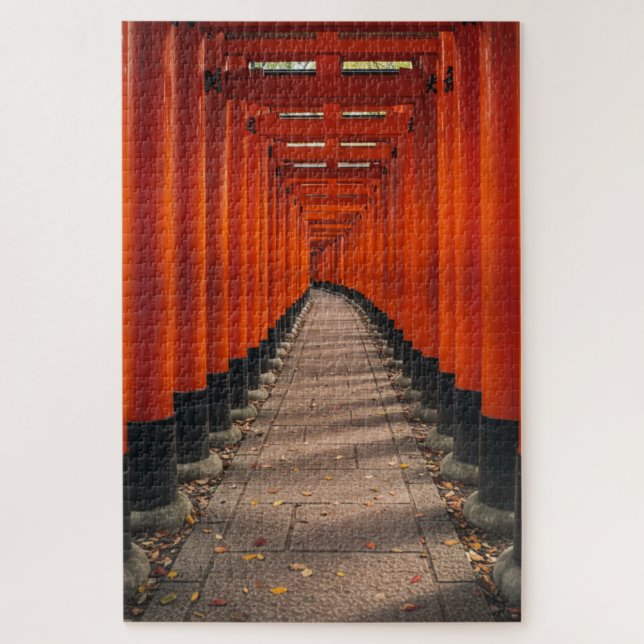 Torii Tunnel of Fushimi Inari – A Photorealistic S Jigsaw Puzzle (Vertical)