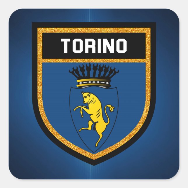 Torino Flag Square Sticker (Front)