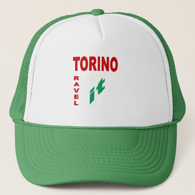 TORINO TRAVEL ITALIA white trucker cap (Front)