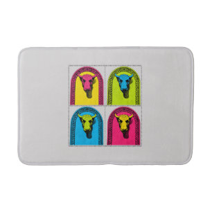 Torino Turin Toret Pop Art Typography Streetwear Bath Mat