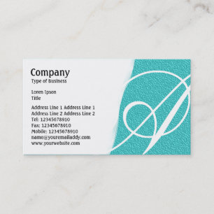 Torn Away - Cyan Embossed Texture Business Card