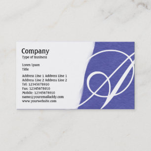 Torn Away - Dark Blue Rough Paper Texture Business Card