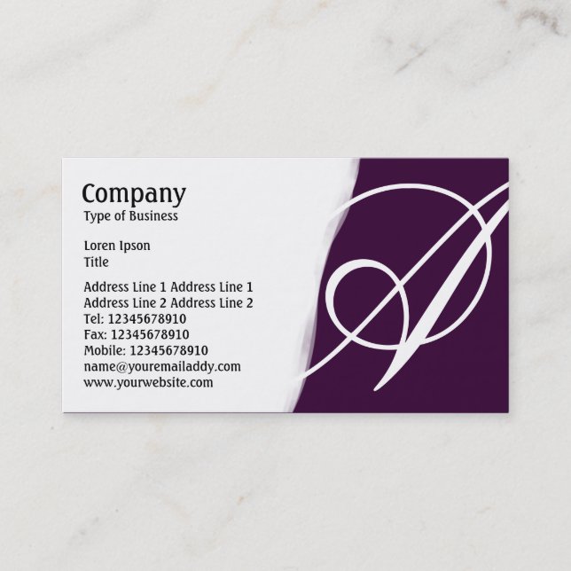 Torn Away - Dark Purple Business Card (Front)
