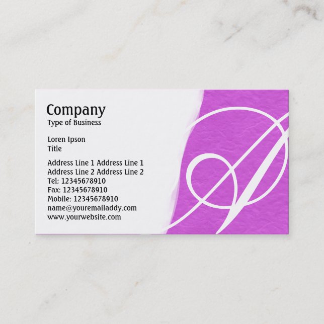 Torn Away - Magenta Rough Paper Texture Business Card (Front)