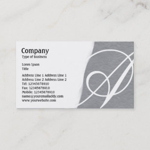 Torn Away - Mid Grey Rough Paper Texture Business Card