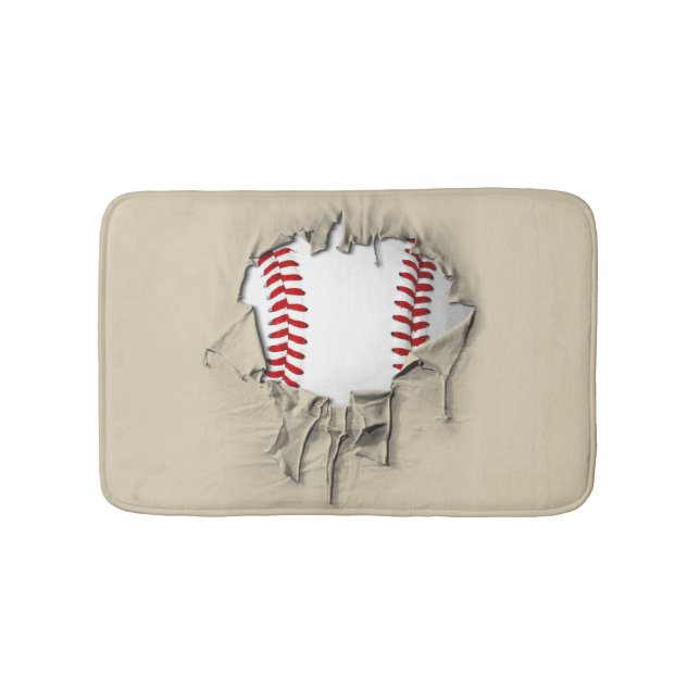 Torn Baseball Bath Mat (Front)