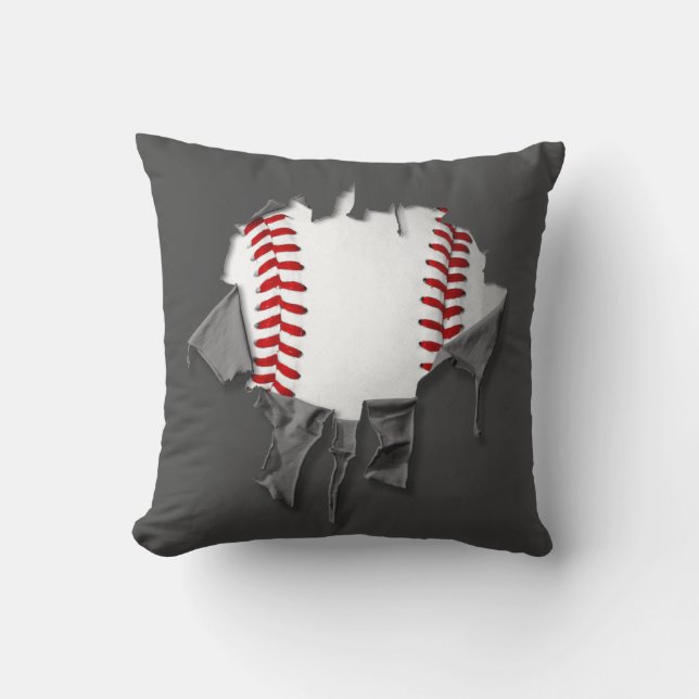Torn Baseball Cushion (Front)