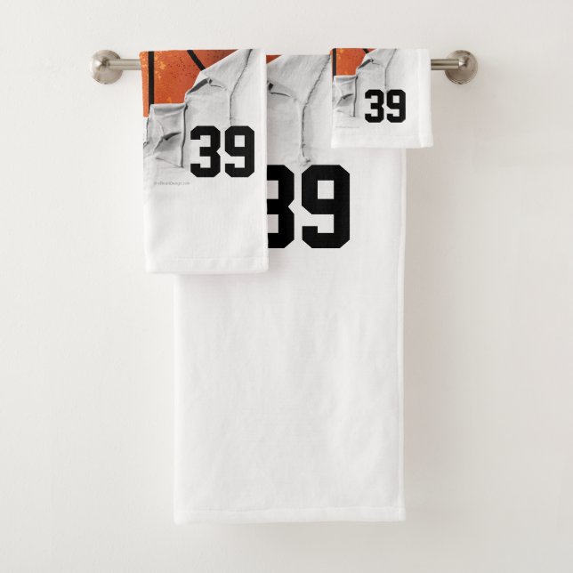 Torn Basketball Bath Towel Set (Insitu)