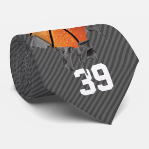 Torn Basketball (dark/personalised) Tie