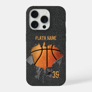 Torn Basketball (textured) iPhone 15 Pro Case