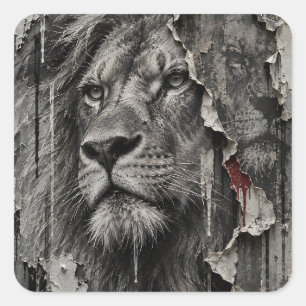 Torn Between Dignity and Decay Square Sticker
