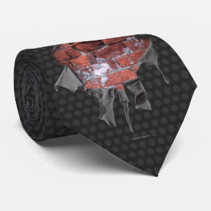 Torn Brick Wall Goalie (Hockey) Tie