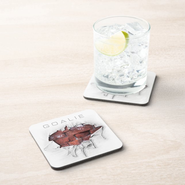 Torn Brick Wall Goalie (Soccer) Coaster (Right Side)