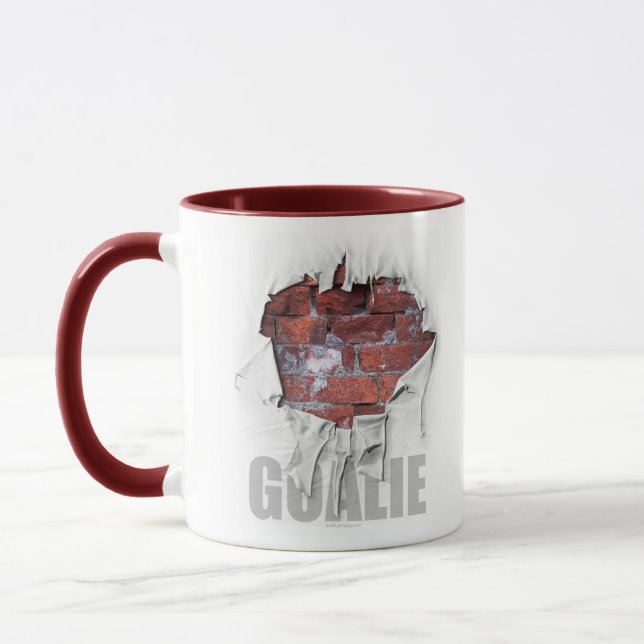 Torn Brick Wall Goalie (Soccer) Mug (Left)