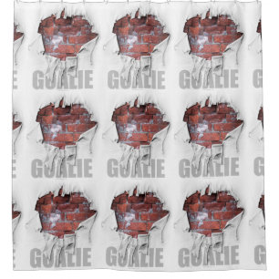 Torn Brick Wall Goalie (Soccer) Shower Curtain