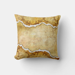 Torn Decorative Paper Throw Pillow