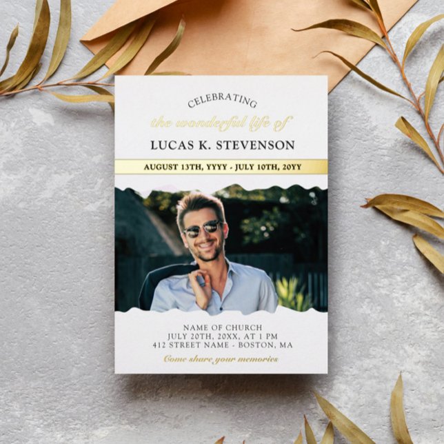 Torn Edges Photo Gold Foil Life Celebration (Creator Uploaded)