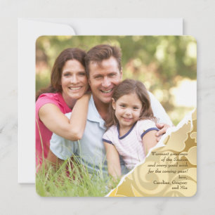 Torn Edges Photo Holiday Card