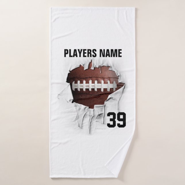 Torn Football Bath Towel Set (Bath Towel)