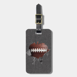 Torn Football Luggage Tag