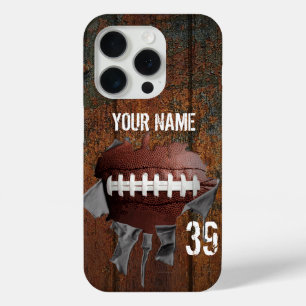 Torn Football (Pesonalized) iPhone 15 Pro Case