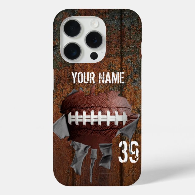 Torn Football (Pesonalized) Case-Mate iPhone Case (Back)