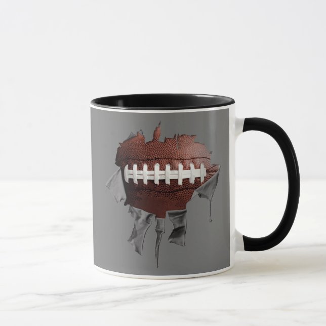 Torn Football Ringer Mug (Right)