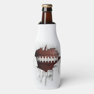 Torn Football White Bottle Cooler