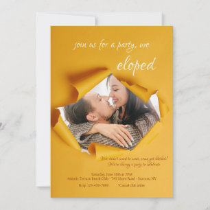 Torn Frame Photo Announcement Card