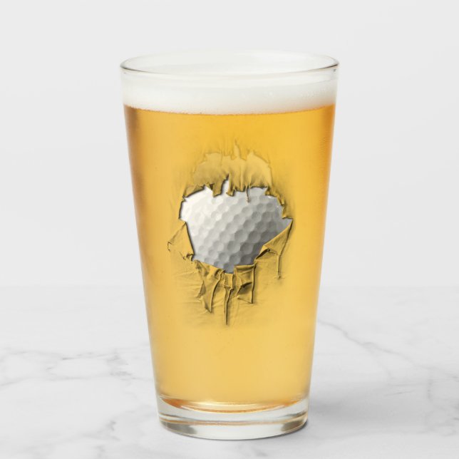 Torn Golf Ball Glass (Front Filled)
