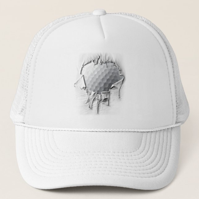Torn Golf Ball Trucker Hat (Front)
